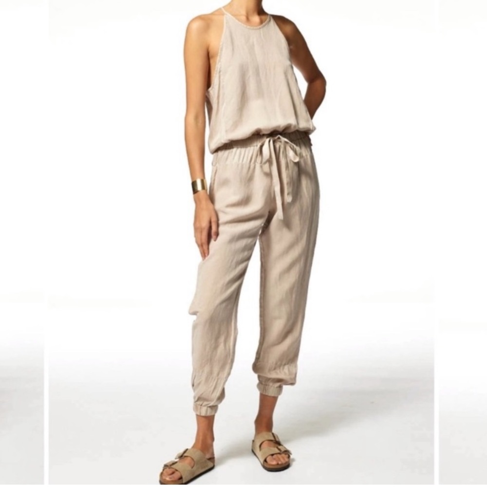 ❤️… Young Fabulous & Broke Tan Linen Jumpsuit